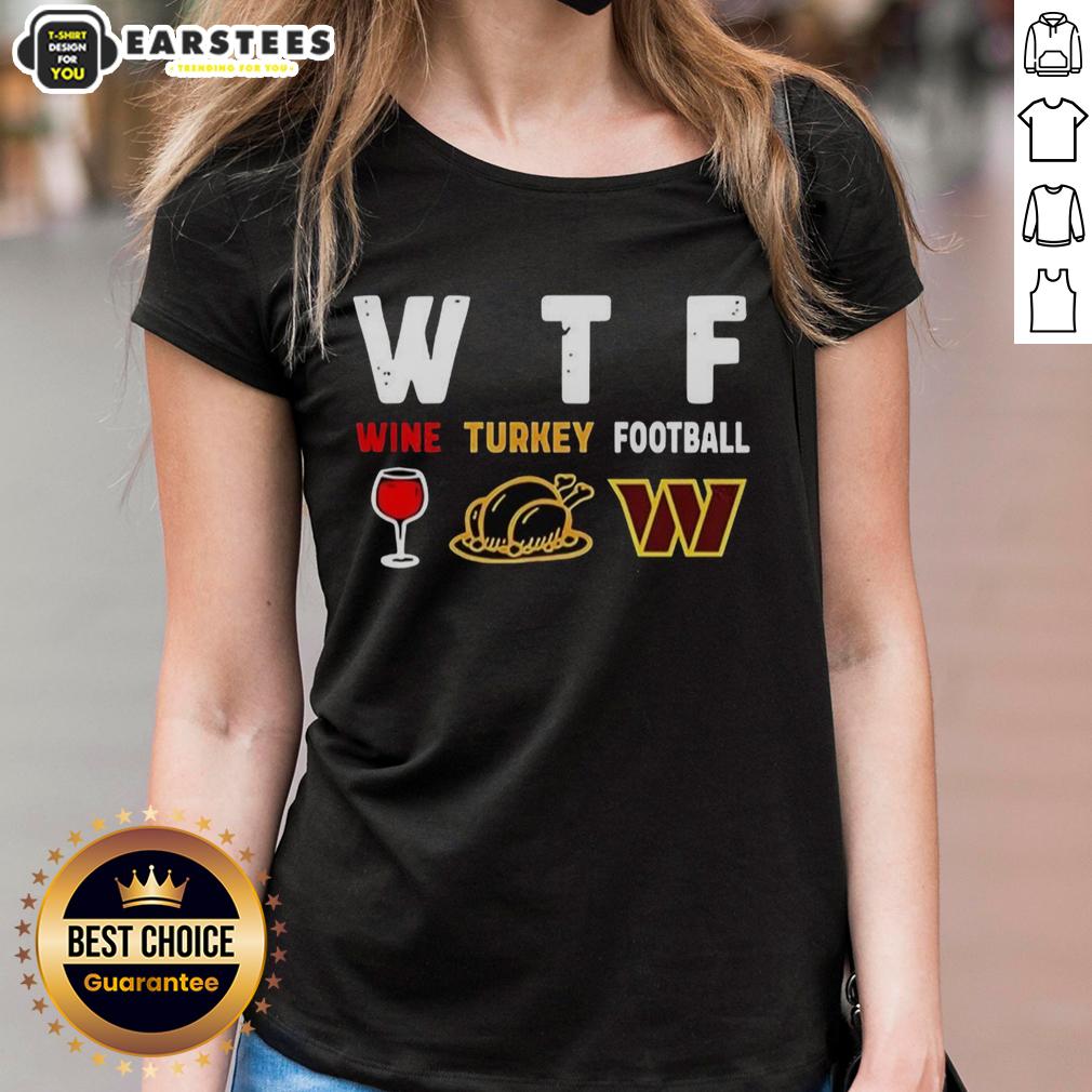 Premium Wine Turkey Washington Commanders Football Thanksgiving T-Shirt - Image 3