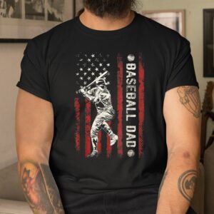 Alternative view of Baseball Dad Flag Gifts Dad Men Baseball Fathers Day Shirt