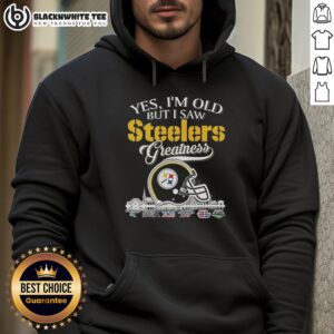 Alternative view of Happy Pittsburgh Steelers Yes I'm Old But I Saw Greatness Helmet T-Shirt