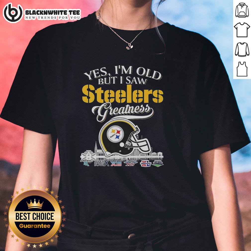 Happy Pittsburgh Steelers Yes I'm Old But I Saw Greatness Helmet T-Shirt - Image 3