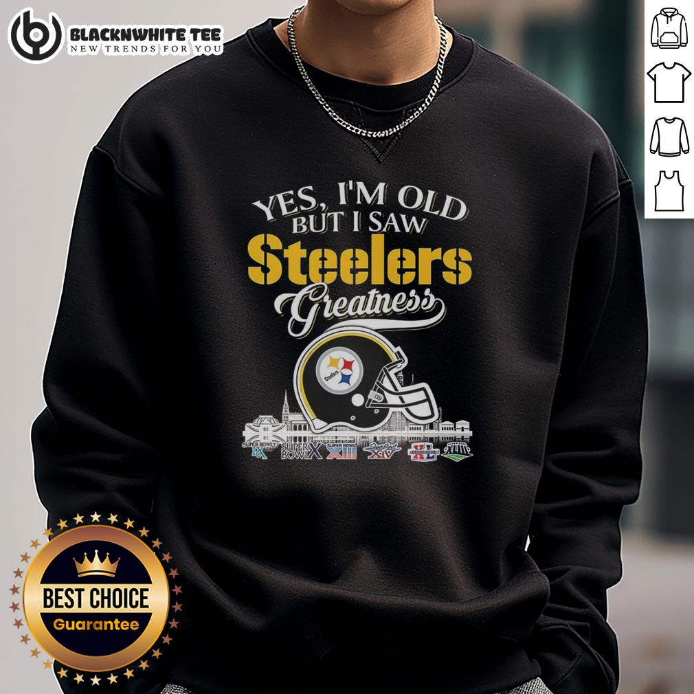 Happy Pittsburgh Steelers Yes I'm Old But I Saw Greatness Helmet T-Shirt - Image 5