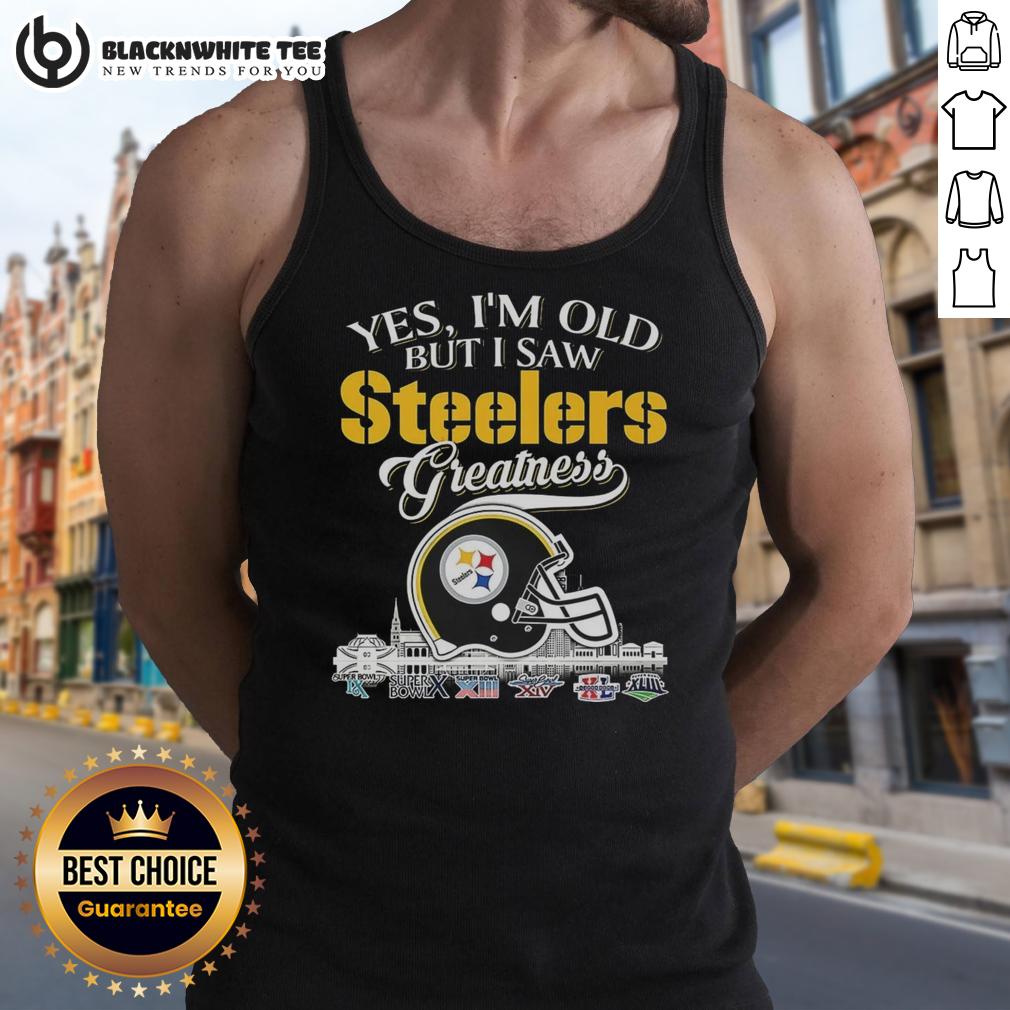 Happy Pittsburgh Steelers Yes I'm Old But I Saw Greatness Helmet T-Shirt - Image 4