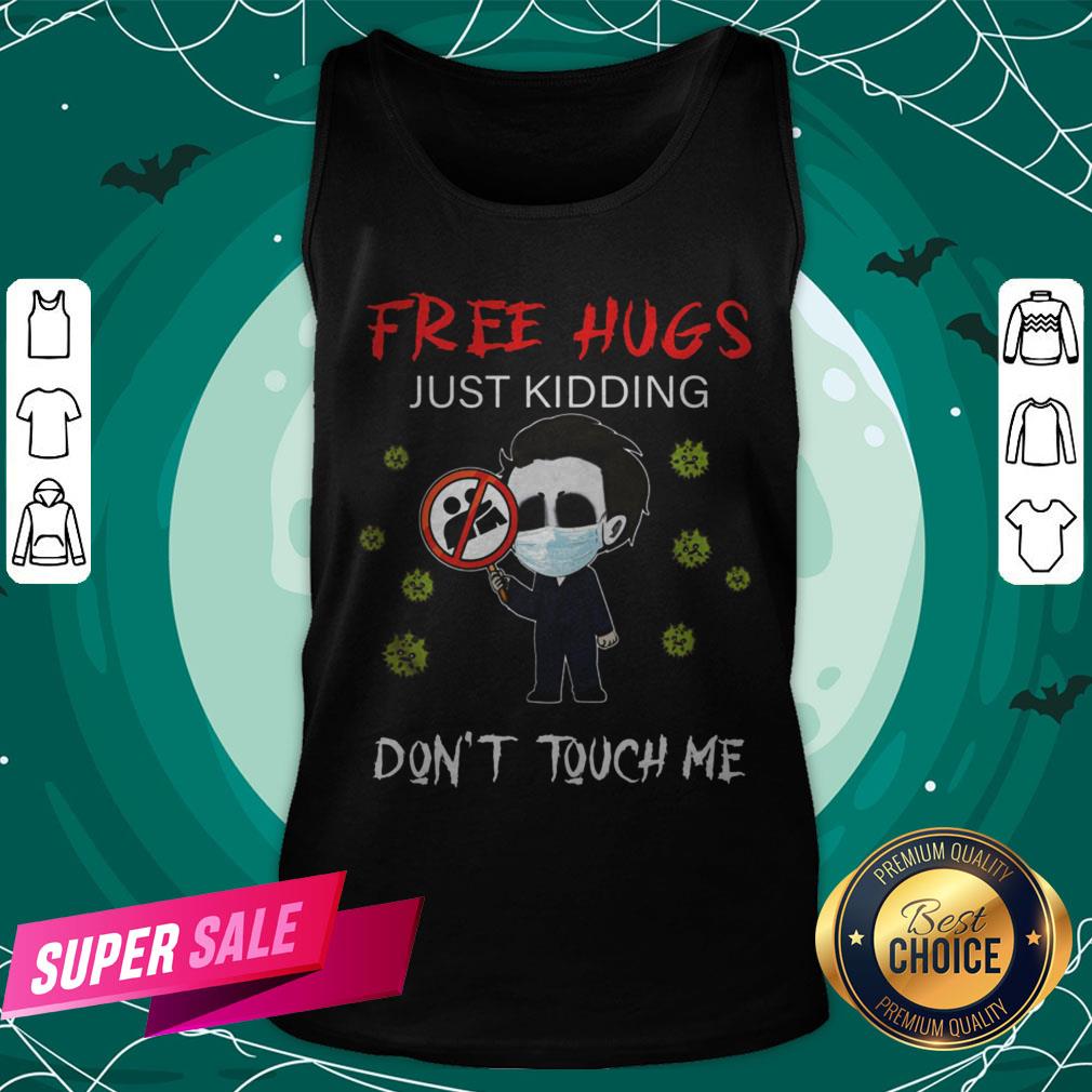 Halloween Jason Voorhees Chibi Free Hugs Just Kidding Don't Touch Me Shirt - Image 3