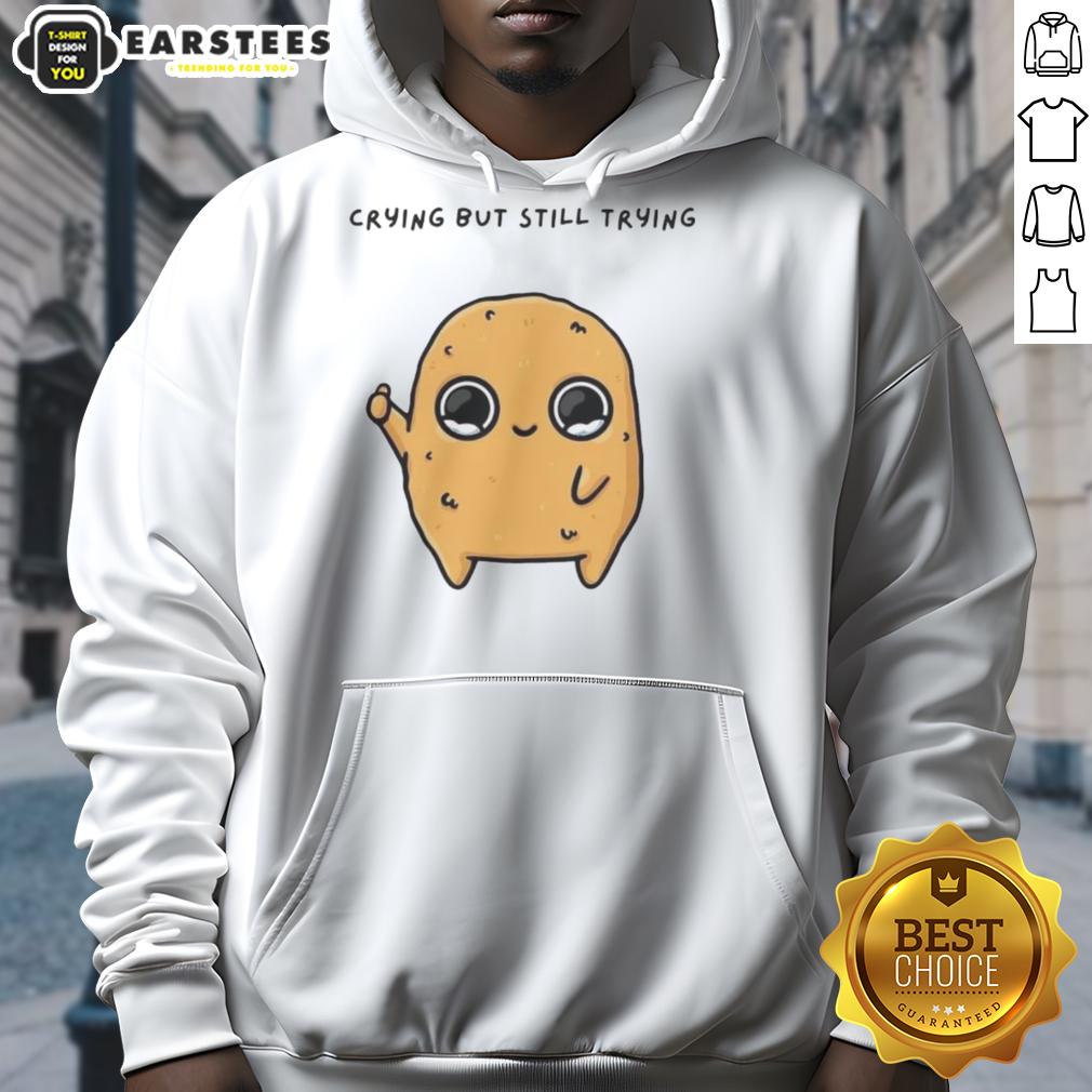 Pretty Sad Nuggie Crying But Trying Mascot Cartoon T-Shirt - Image 2