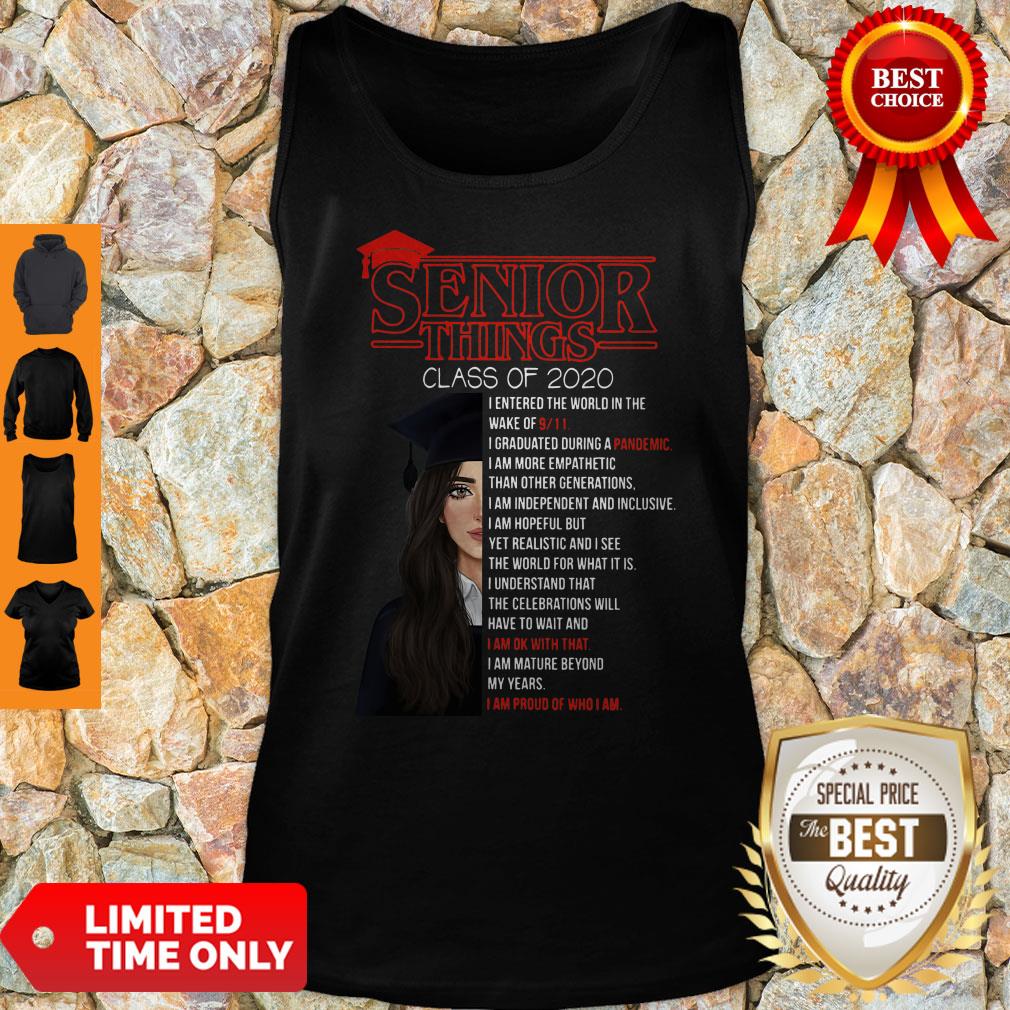 Senior Things Class Of 2020 I Entered The World In The Wake Shirt - Image 5