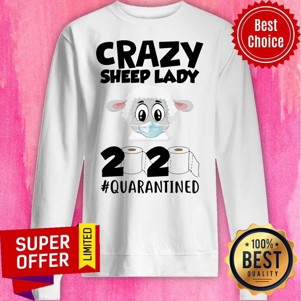 Awesome Crazy Sheep Lady 2020 Quarantined Shirt - Image 2