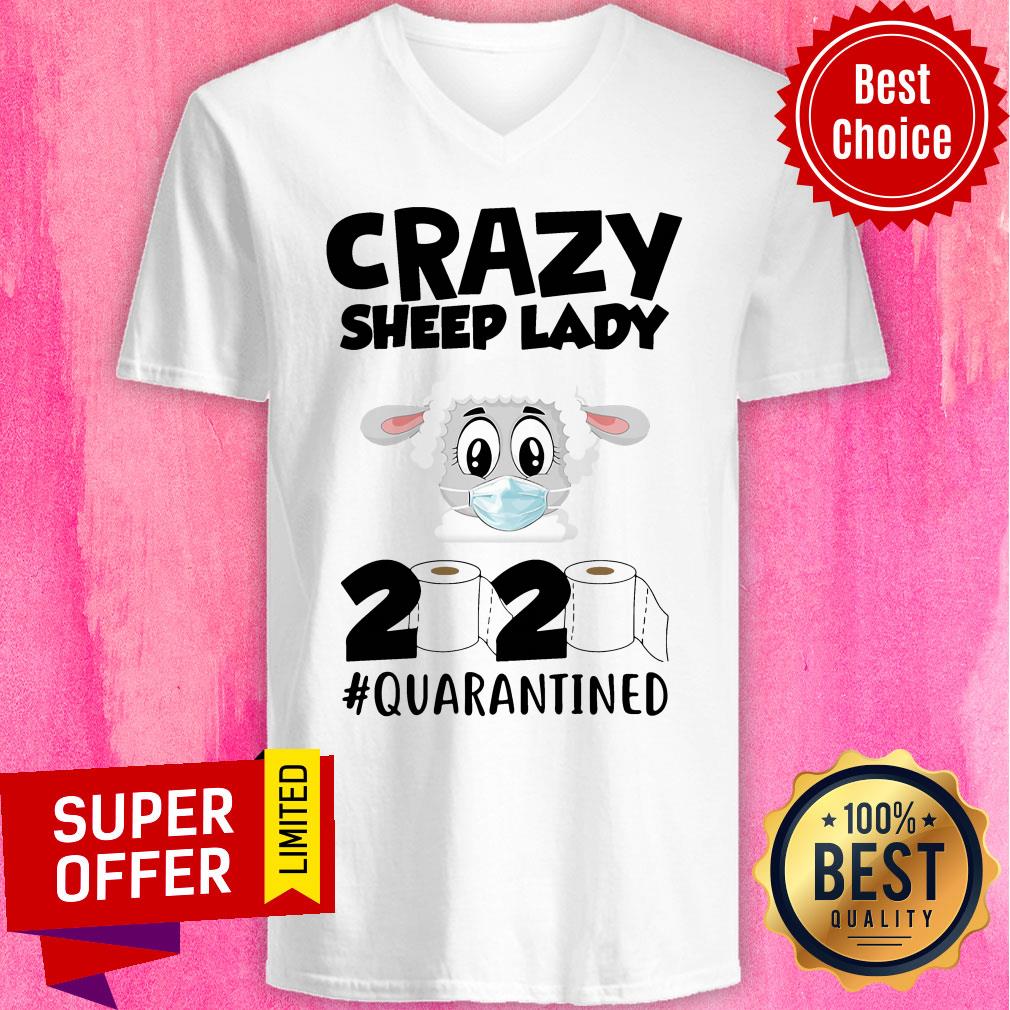 Awesome Crazy Sheep Lady 2020 Quarantined Shirt - Image 4