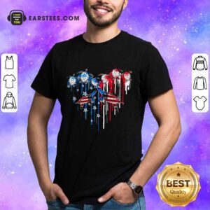 Top Heart Turtles American Flag Shirt