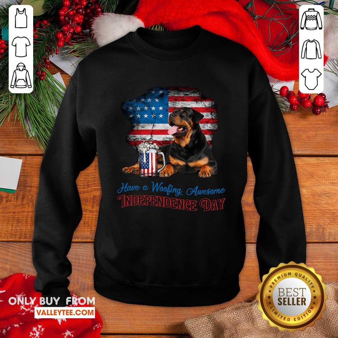 Bulldog Have A Woofing Awesome Independence Day Shirt - Image 5