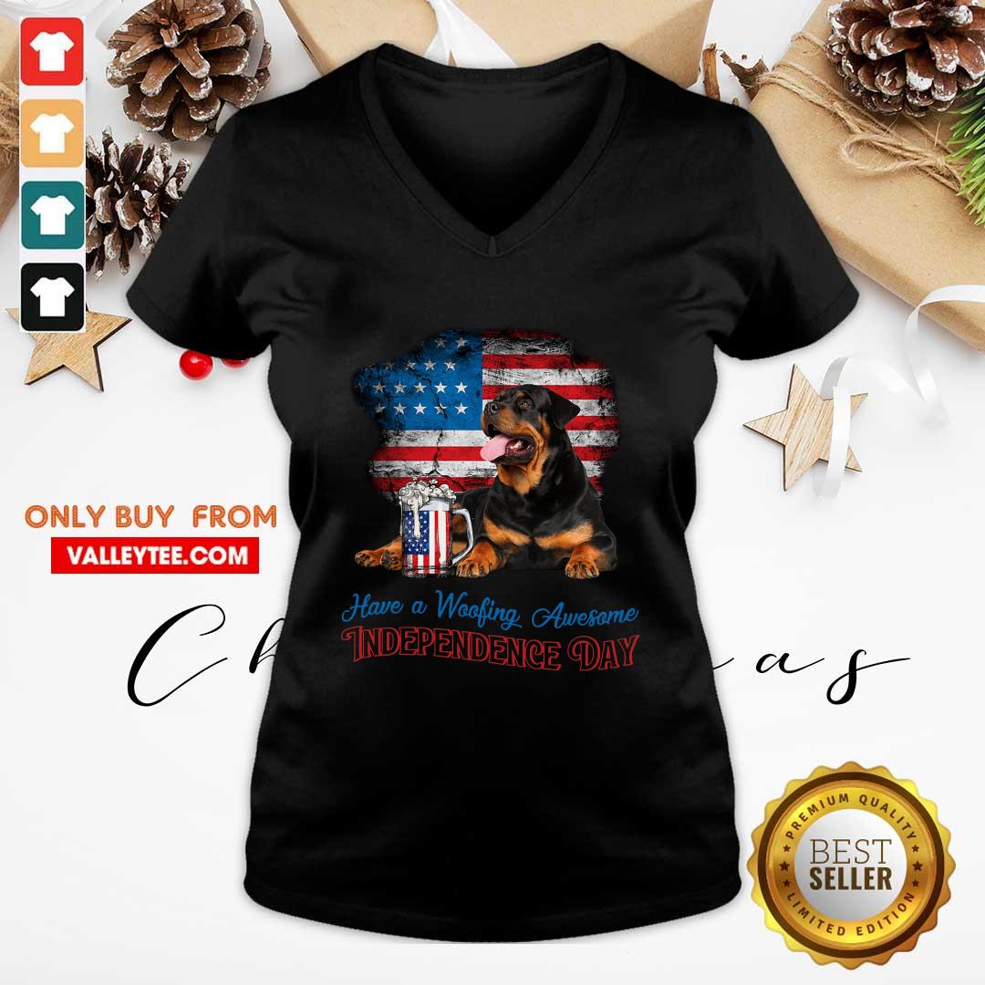 Bulldog Have A Woofing Awesome Independence Day Shirt - Image 3