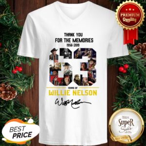 Alternative view of 63 Years Of Willie Nelson 1956-2019 Signatures Thank You For The Memories Shirt