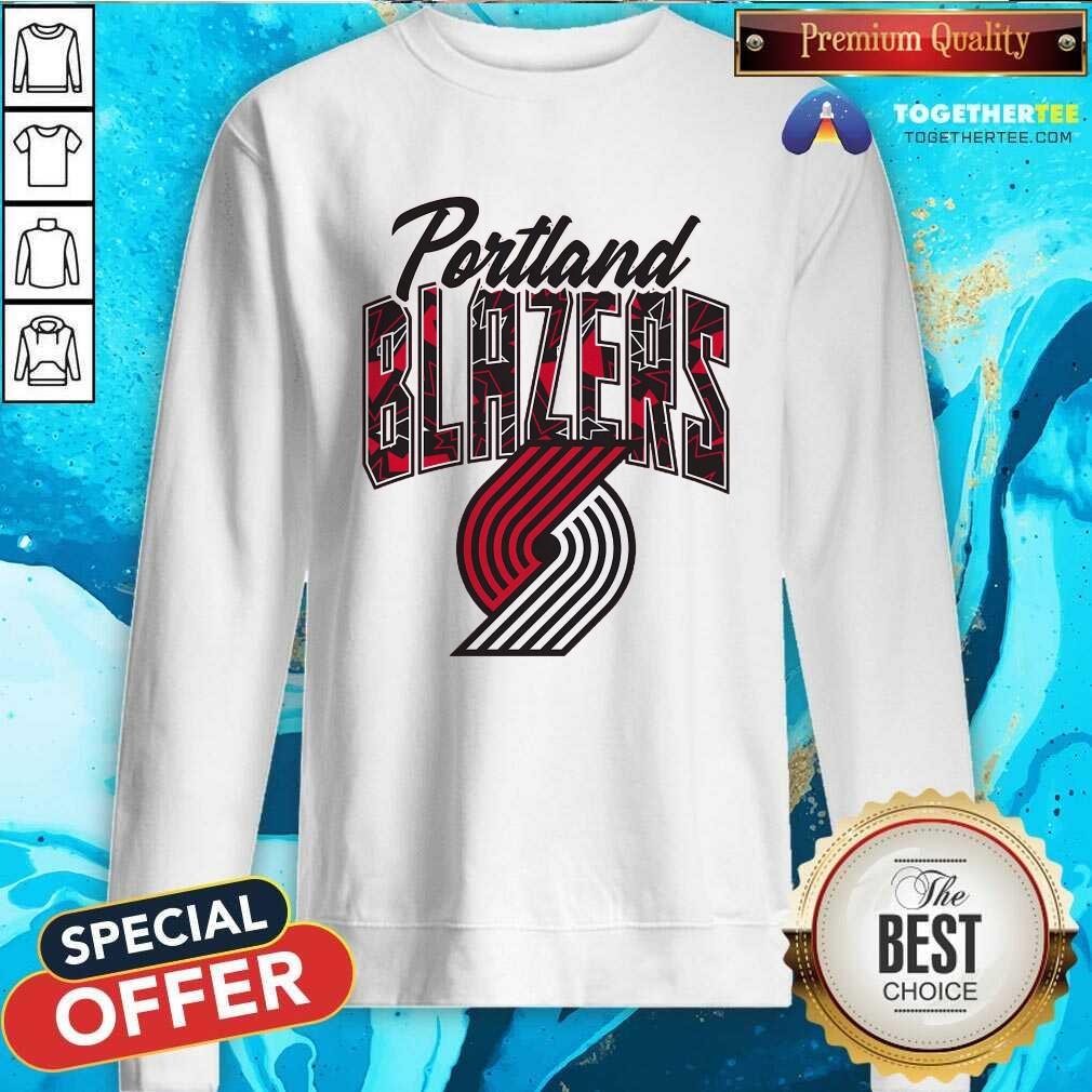 Nice Portland Trail Blazers Red Tri-Ball T-Shirt - Image 5