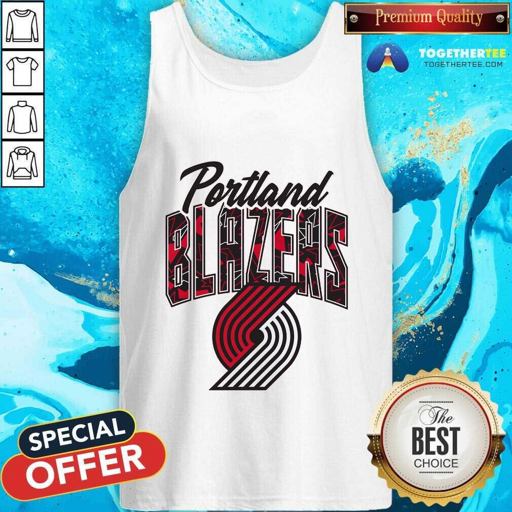 Nice Portland Trail Blazers Red Tri-Ball T-Shirt - Image 4