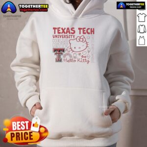 Alternative view of Awesome Texas Tech University X Hello Kitty Red Raiders Icons T-Shirt