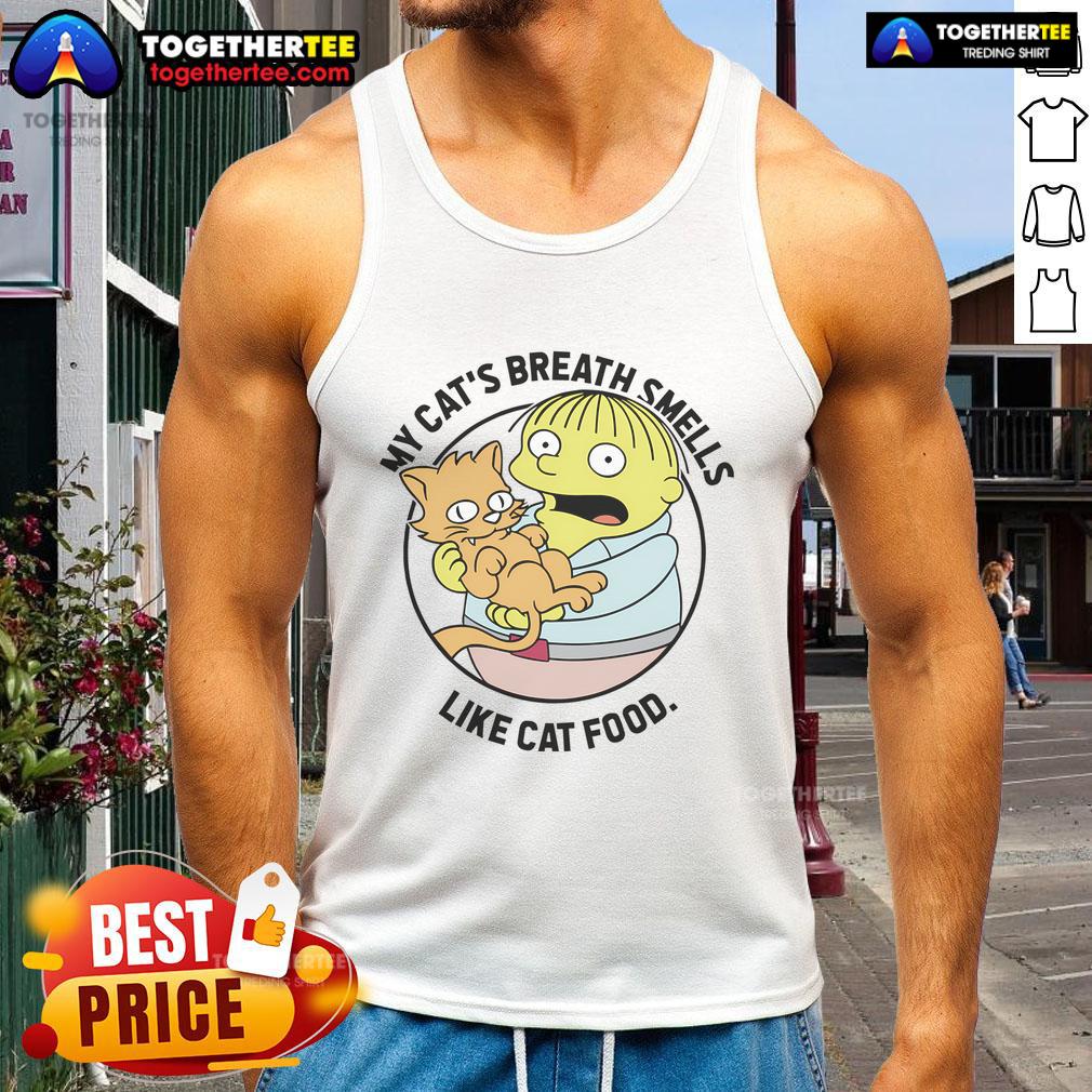 Good The Simpsons Ralph Wiggum My Cat's Breath Smells Like Cat Food T-Shirt - Image 4