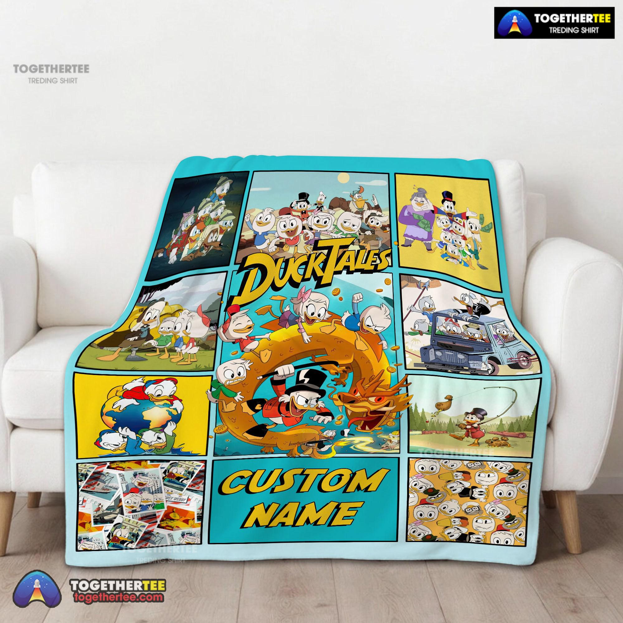 Official Disney Ducktales Cartoon Collage Blanket Fleece Customized Blanket - Image 2