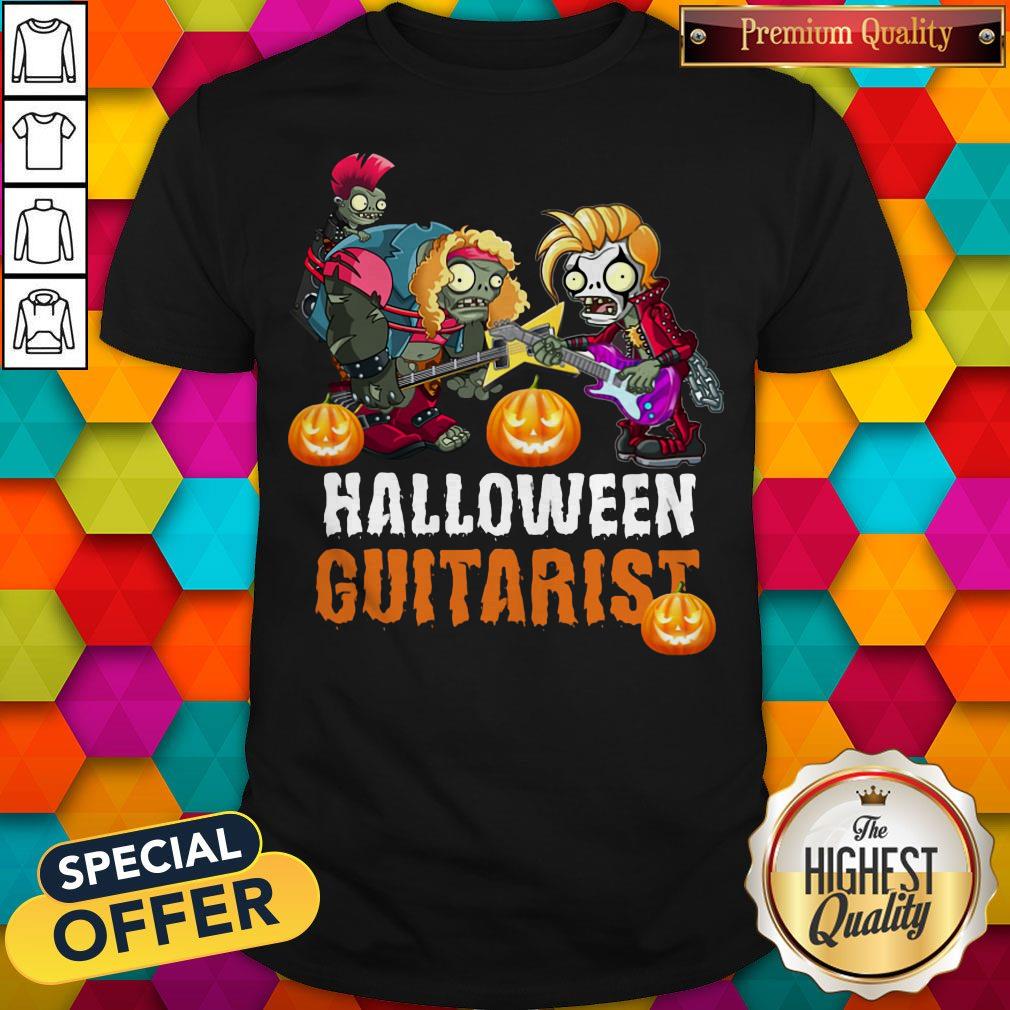Nice Zombie Play Guitar Halloween Guitarist Shirt
