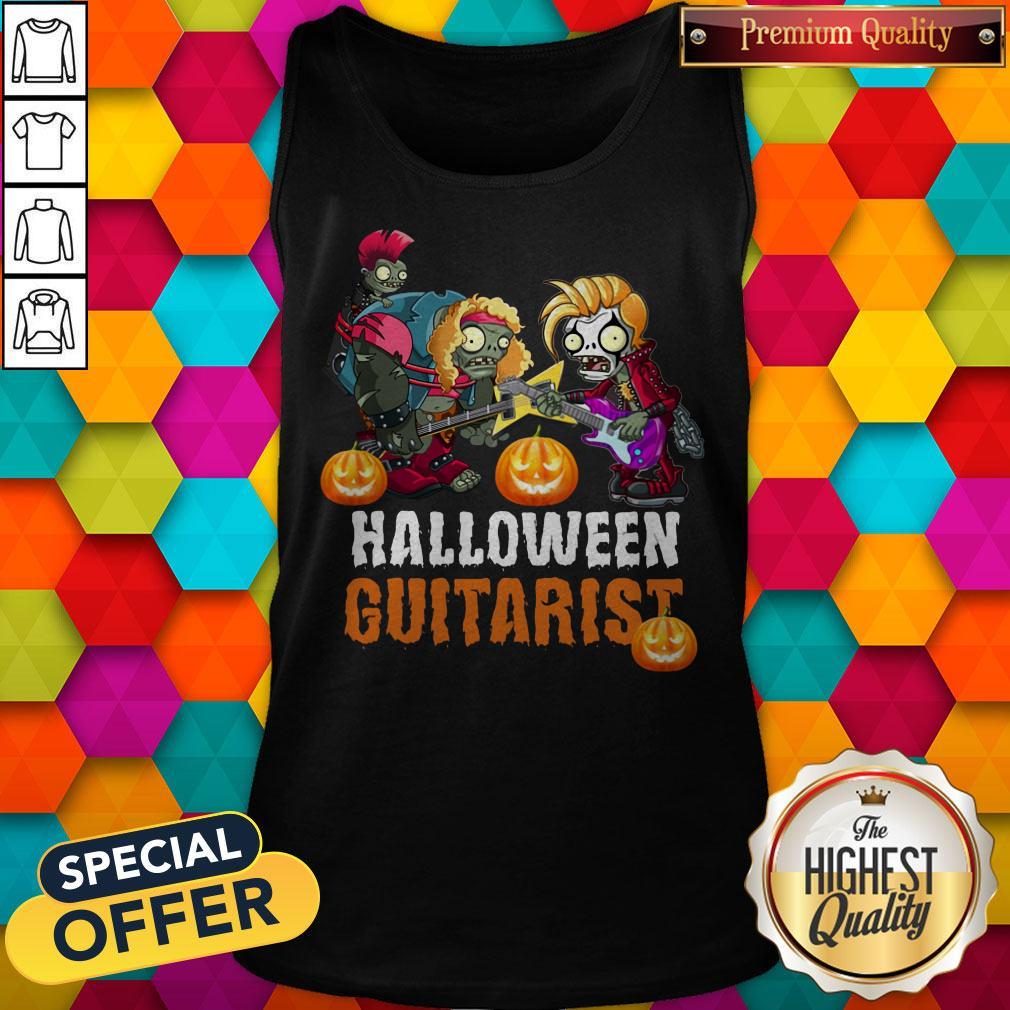 Nice Zombie Play Guitar Halloween Guitarist Shirt - Image 5
