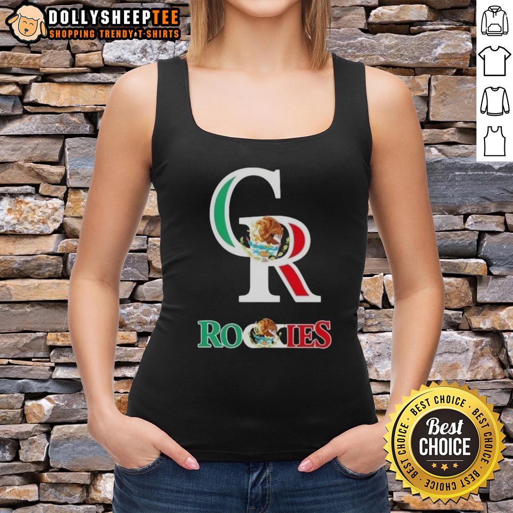 Hot Colorado Rockies Baseball X Mexican Flag T-Shirt - Image 4