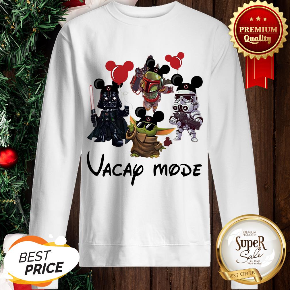 Vacay Mode Baby Yoda Darth Vader Boba Frick Stormtrooper Shirt - Image 4