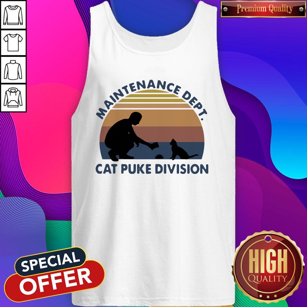 Maintenance Dept Cat Puke Division Vintage Shirt - Image 3