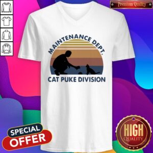 Alternative view of Maintenance Dept Cat Puke Division Vintage Shirt