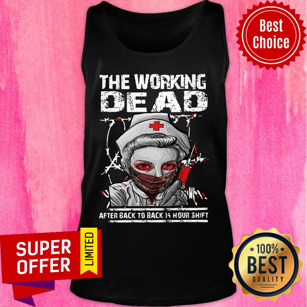 Nurse The Working Dead RN After Back To Back 14 Hour Shift Halloween Shirt - Image 4