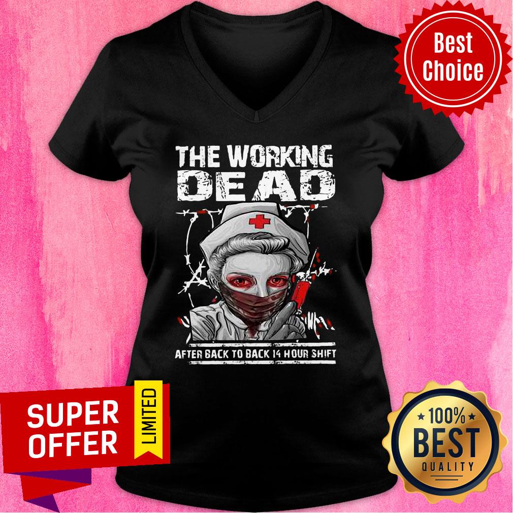 Nurse The Working Dead RN After Back To Back 14 Hour Shift Halloween Shirt - Image 3