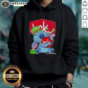 Alternative view of Cute Stitch Hug The Jack In The Box Logo Happy Patrick's Day T-Shirt