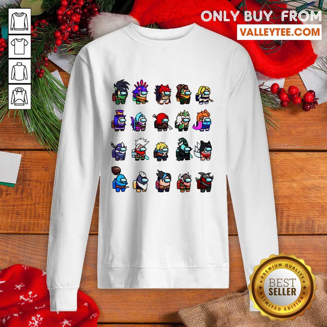 Nice Among Us X League Of Legends Games Shirt - Image 2