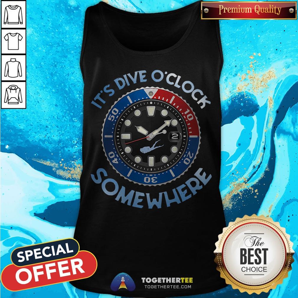 Nice Scuba Diving It's Dive O'clock Somewhere Shirt - Image 3