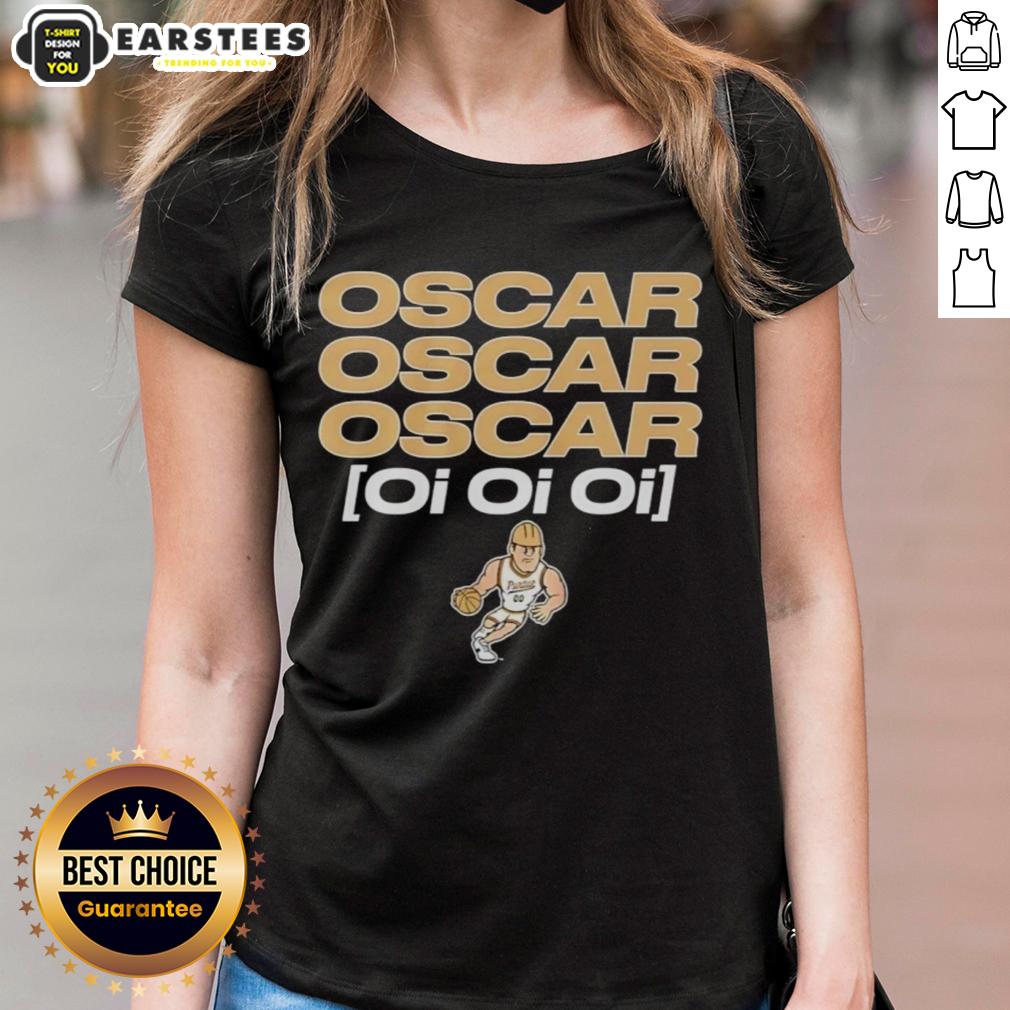 Premium Purdue Boilermakers Basketball Oscar Cluff Oi Oi Oi T-Shirt - Image 3