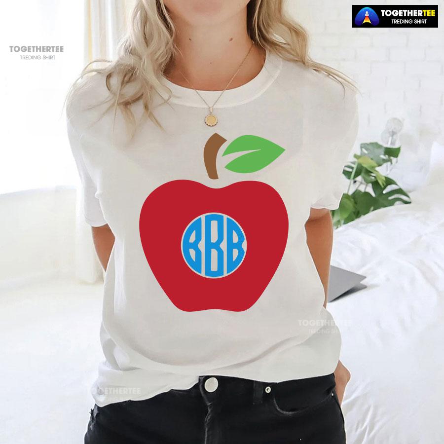 Red Apple Teacher Back To School T-Shirt - Image 3