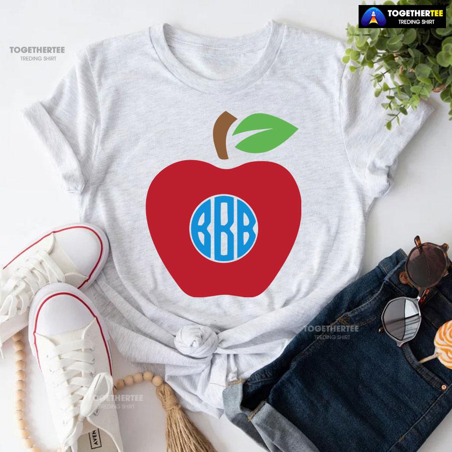 Red Apple Teacher Back To School T-Shirt - Image 5