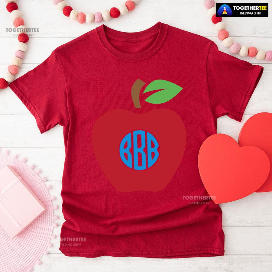 Red Apple Teacher Back To School T-Shirt - Image 9