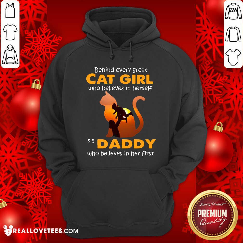 Behind Every Great Cat Girl Who Believes Is A Daddy Shirt - Image 2
