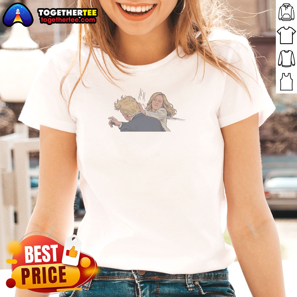 Hot Kamala Harris Slap Trump Meme Shirt - Image 2