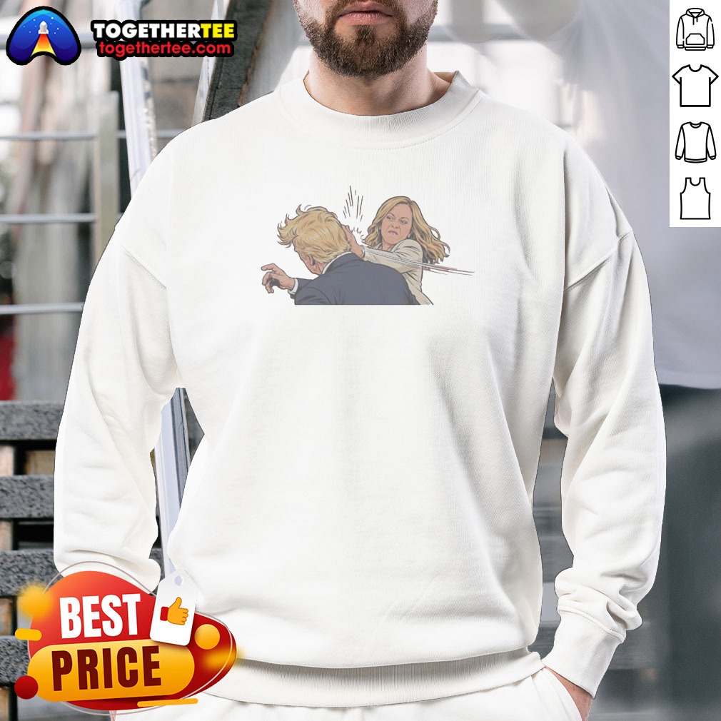 Hot Kamala Harris Slap Trump Meme Shirt - Image 4