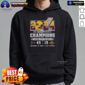 Alternative view of Top Arizona State 45-19 Iowa State 2024 Big 12 Conference Champions T-Shirt