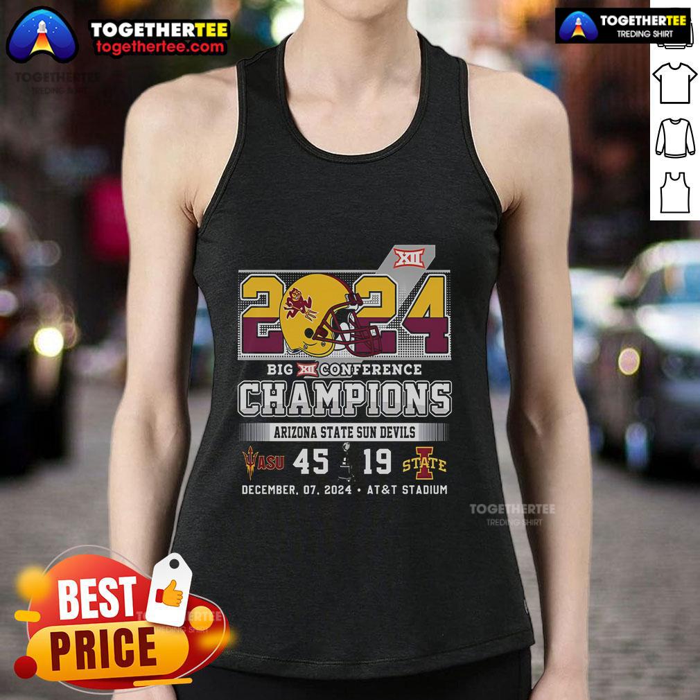 Top Arizona State 45-19 Iowa State 2024 Big 12 Conference Champions T-Shirt - Image 4