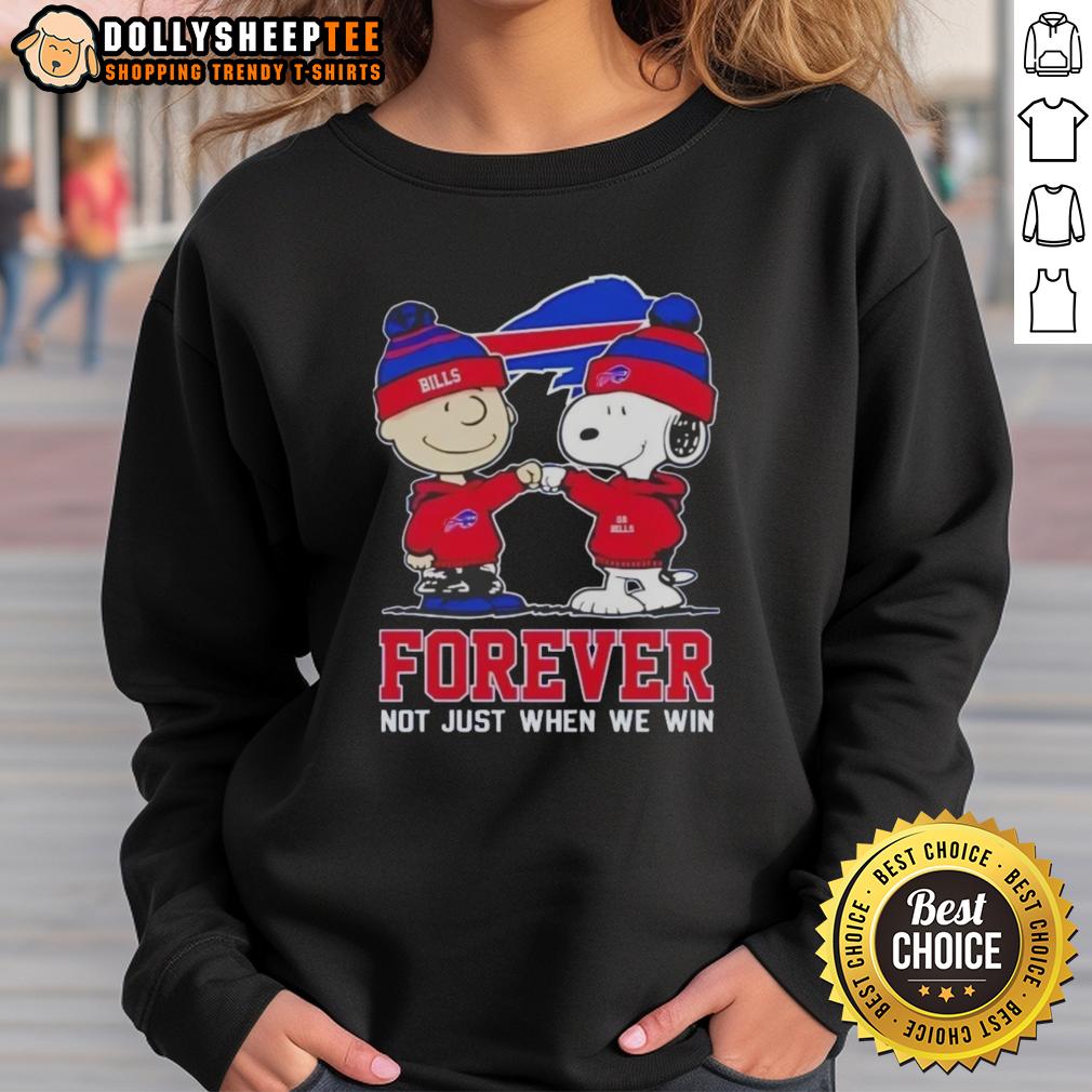 Good Peanut Snoopy Charlie Brown Buffalo Bills Forever Not Just When We Win T-Shirt - Image 5