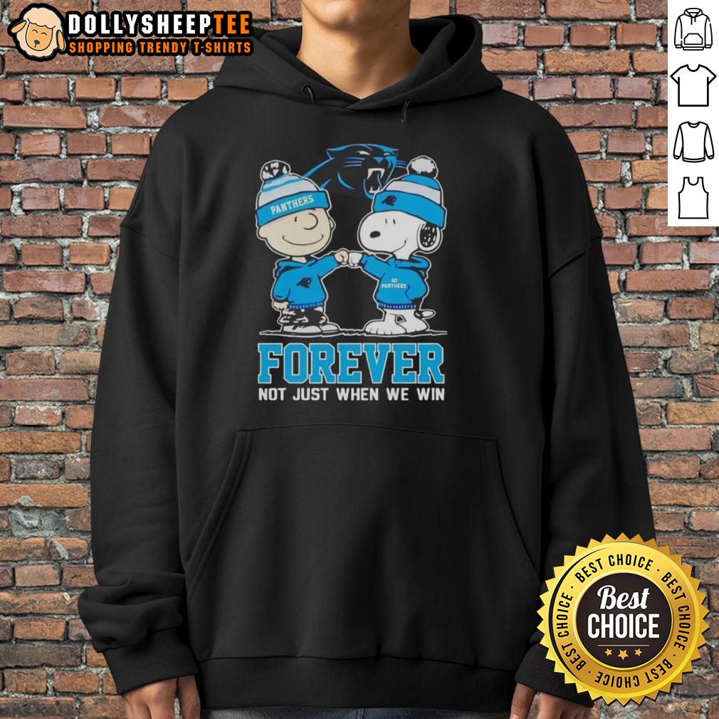 Good Peanut Snoopy Charlie Brown Carolina Panthers Forever Not Just When We Win T-Shirt - Image 2