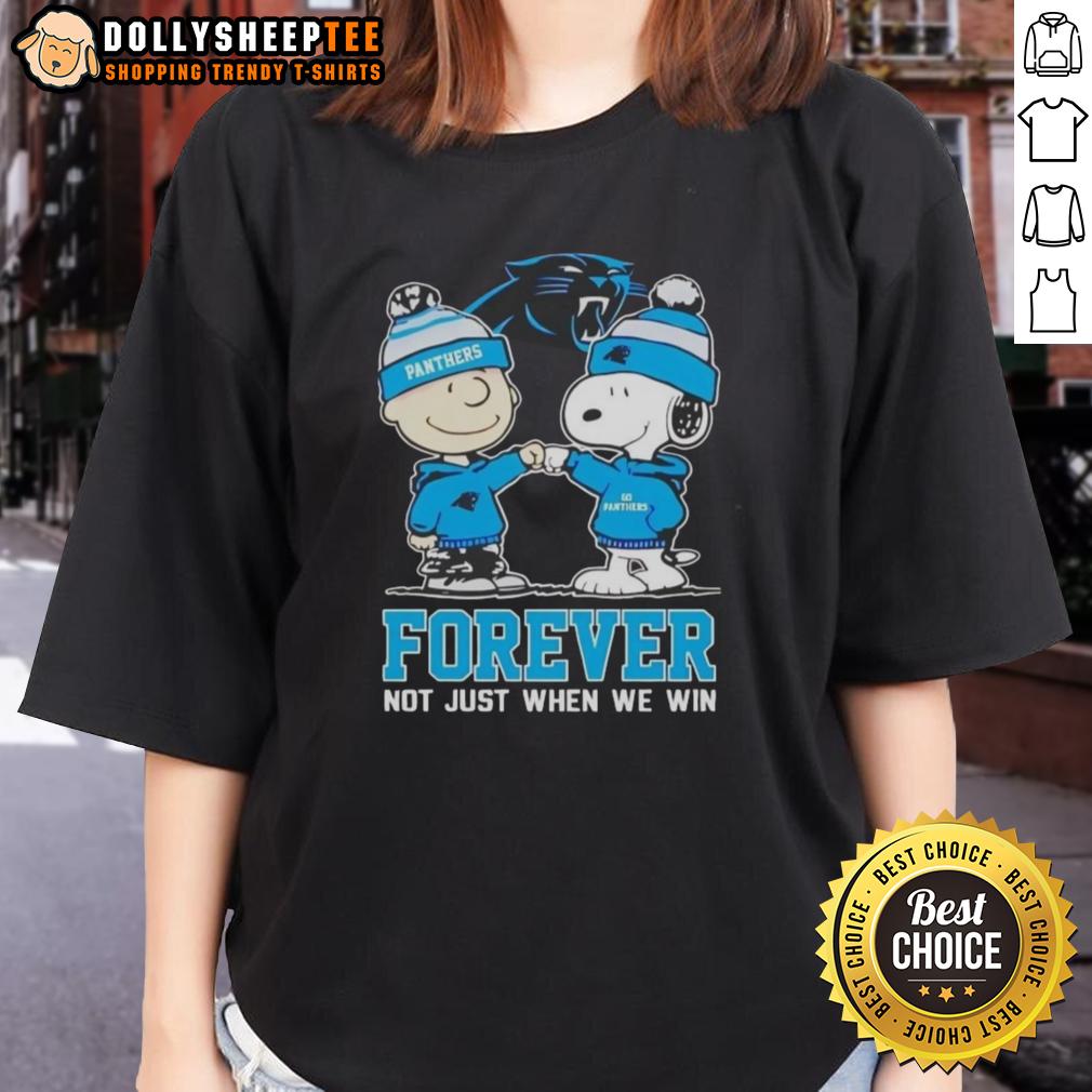 Good Peanut Snoopy Charlie Brown Carolina Panthers Forever Not Just When We Win T-Shirt - Image 3