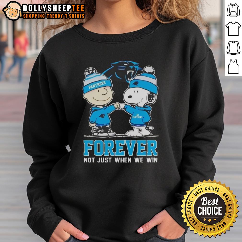Good Peanut Snoopy Charlie Brown Carolina Panthers Forever Not Just When We Win T-Shirt - Image 5