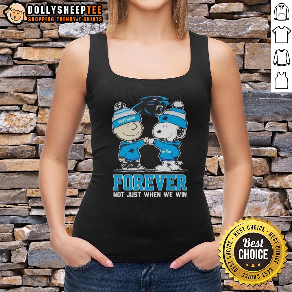 Good Peanut Snoopy Charlie Brown Carolina Panthers Forever Not Just When We Win T-Shirt - Image 4