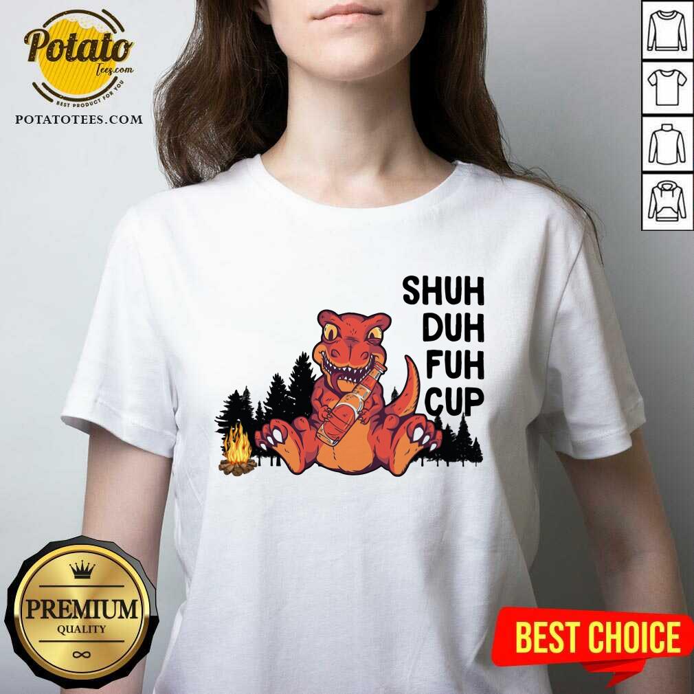Dinosaur Camping Shuh Duh Fuh Cup Shirt - Image 2