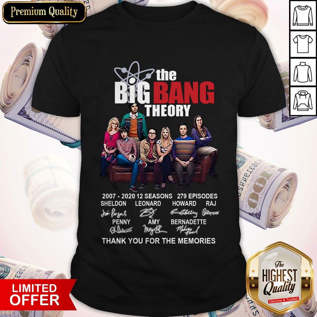 The Big Bang Theory 2007-2020 Thank You For The Memories Signatures Shirt