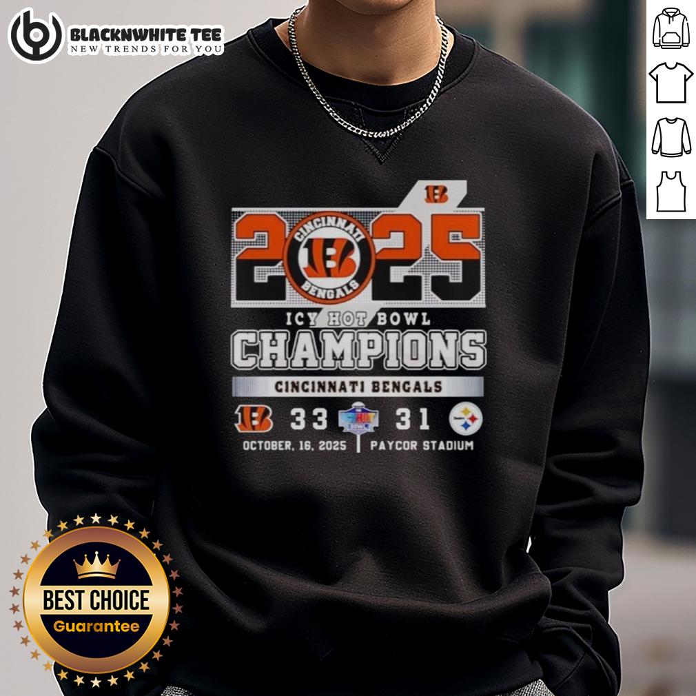 Pretty Cincinnati Bengals Vs Pittsburgh Steelers ICY Hot Bowl Champions 2025 T-Shirt - Image 5