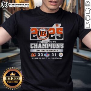 Pretty Cincinnati Bengals Vs Pittsburgh Steelers ICY Hot Bowl Champions 2025 T-Shirt