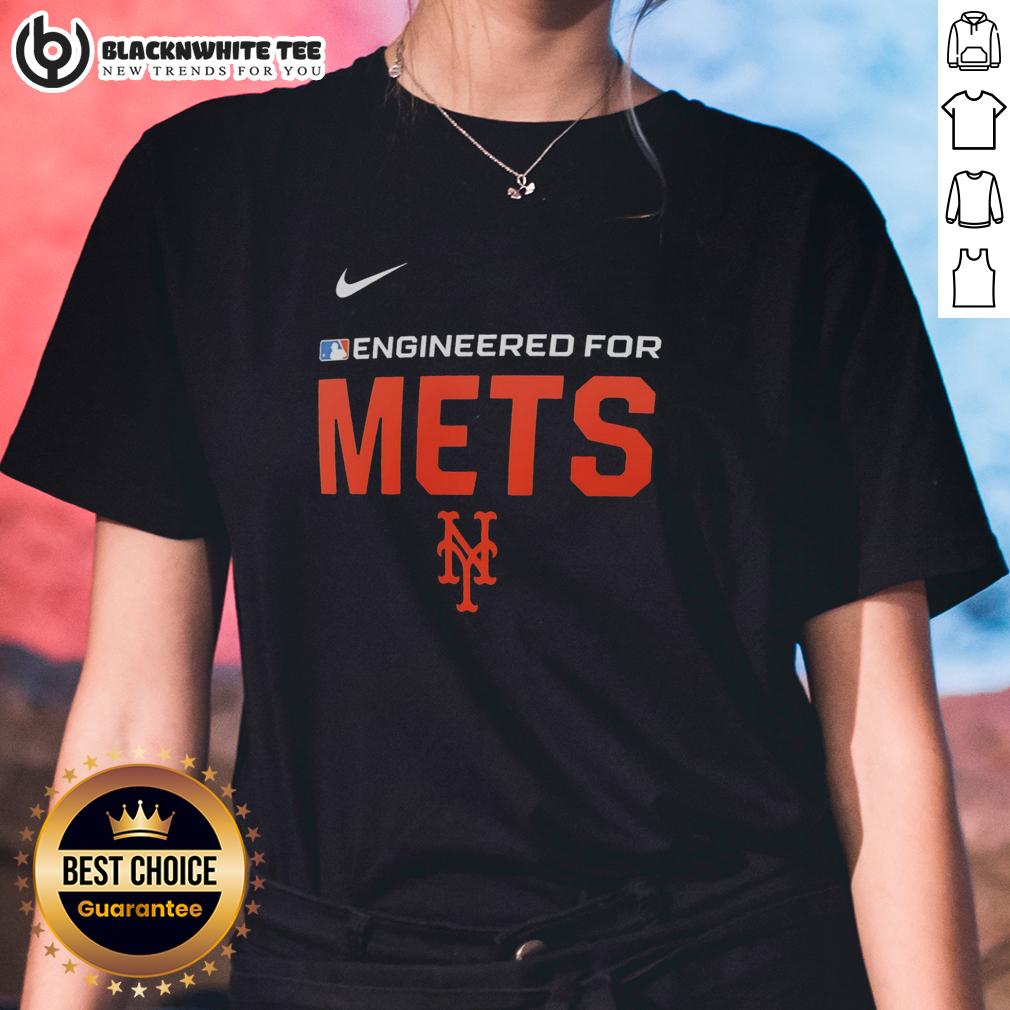 Top Engineered For New York Mets MLB Logo T-Shirt - Image 3
